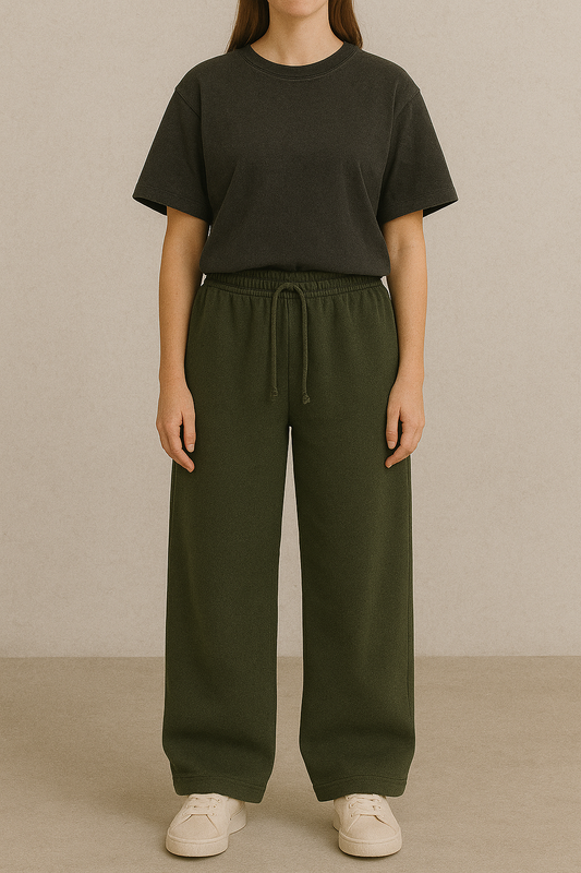 Unisex baggy trouser | Dark Olive green