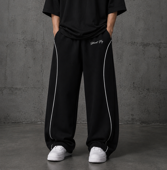 Baggy fit - white piping