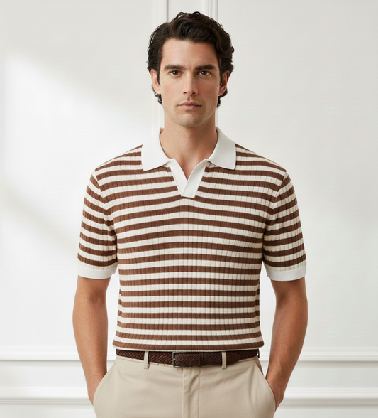 Strip drop needle polo