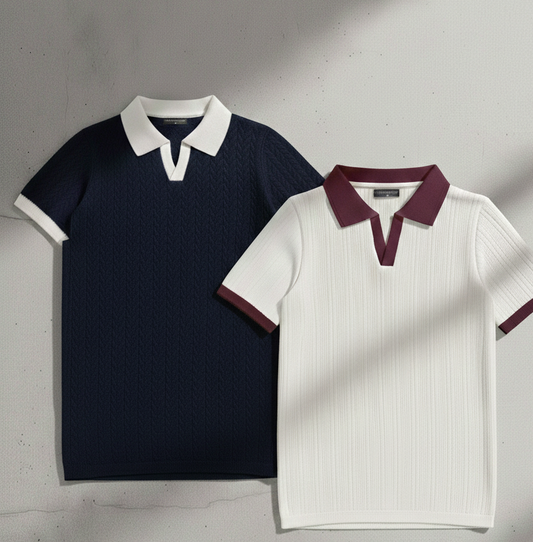 pack of two drop needle polo