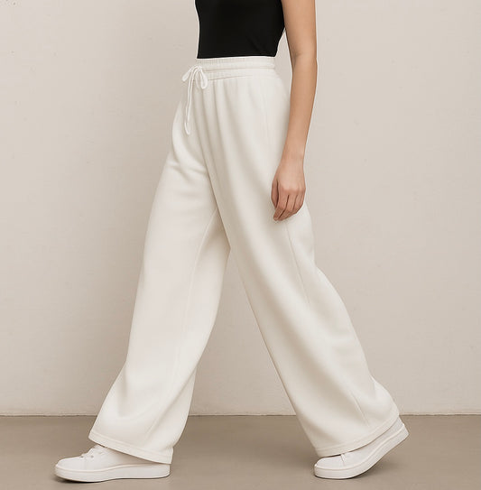 Unisex | White Baggy trouser