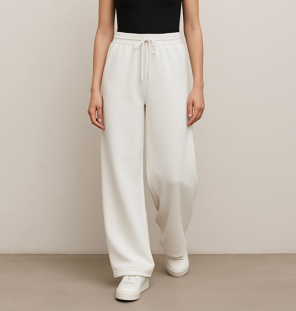 Unisex | White Baggy trouser