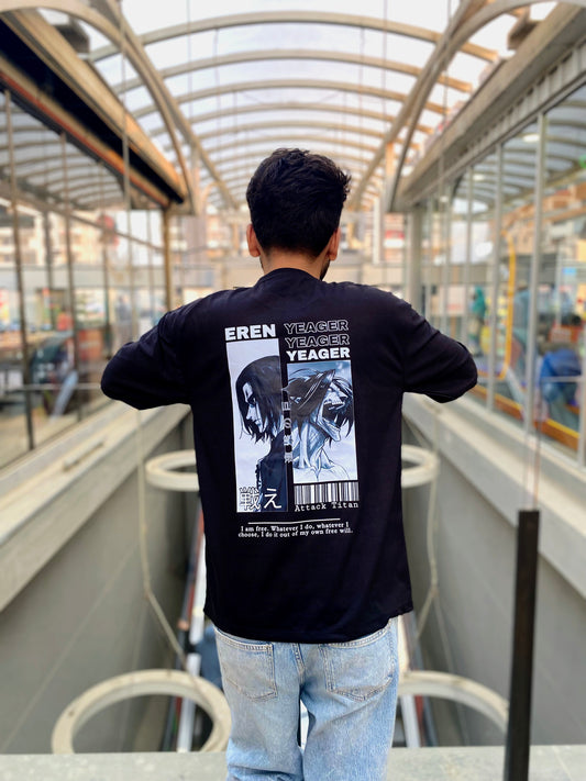 Eren Yeager unisex Oversized Shirt – Attack on Titan